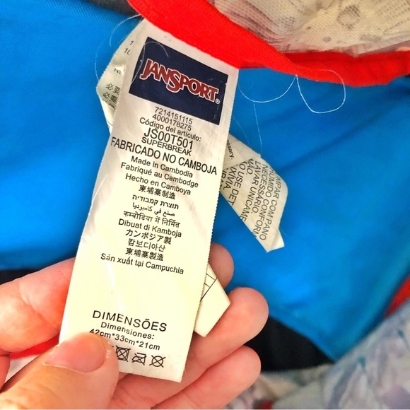 💥REAR Jansport Comic Pop Print Backpack Bold Comic Retro Graphic. - Picture 7 of 13